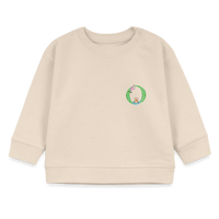 Baby Sweatshirt personalisiert – Bio-Baumwolle Buchstabe "O" - Weißgrau