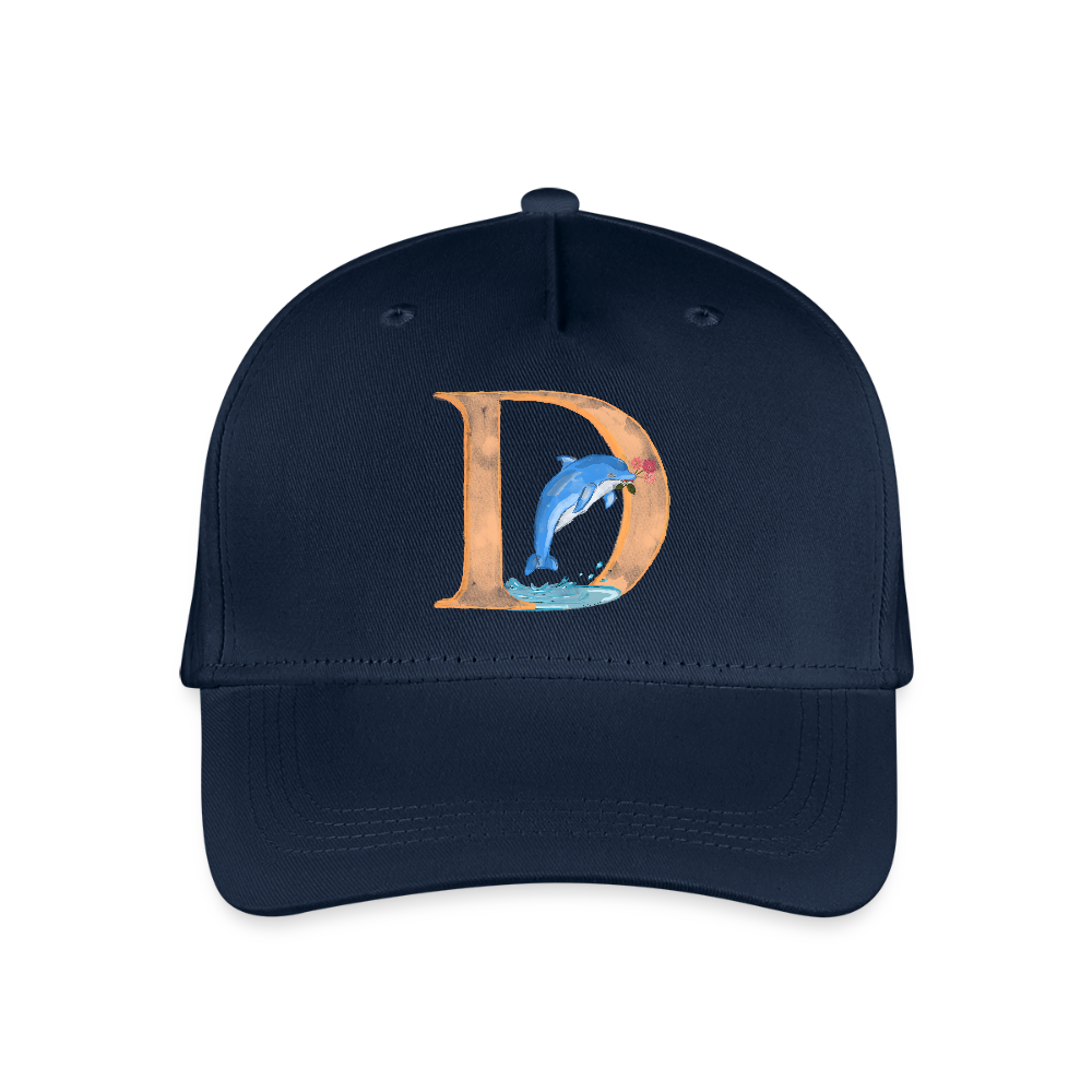 Kinder Snapback Cap personalisiert –  mit Anfangsbuchstaben "D" - Navy