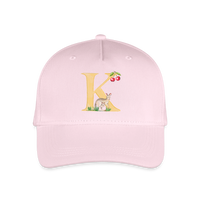 Kinder Snapback Cap personalisiert –  mit Anfangsbuchstaben "K" - Hellrosa