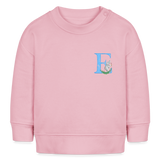 Baby Sweatshirt personalisiert – Bio-Baumwolle Buchstabe "E" - Hellrosa