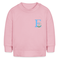 Baby Sweatshirt personalisiert – Bio-Baumwolle Buchstabe "E" - Hellrosa