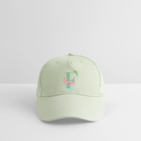 Kinder Snapback Cap personalisiert –  mit Anfangsbuchstaben "F" - Helles Mintgrün
