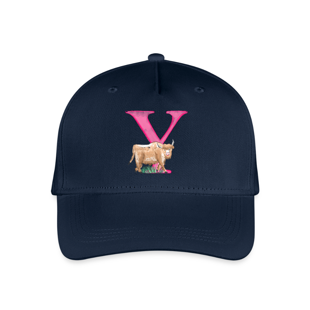 Kinder Snapback Cap personalisiert –  mit Anfangsbuchstaben "Y" - Navy