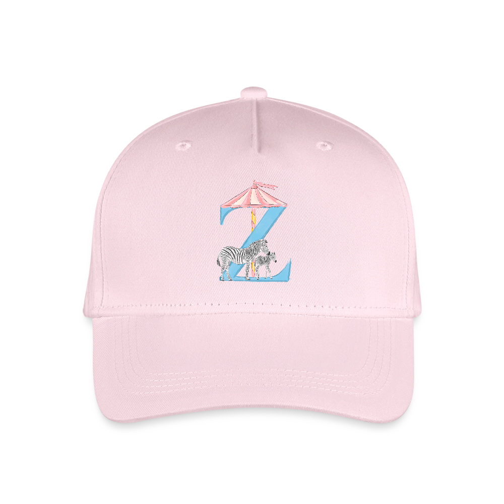 Kinder Snapback Cap personalisiert –  mit Anfangsbuchstaben "Z" - Hellrosa