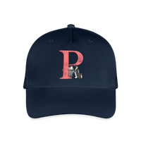 Kinder Snapback Cap personalisiert –  mit Anfangsbuchstaben "P" Pinguin - Navy
