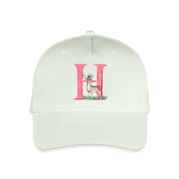 Kinder Snapback Cap personalisiert –  mit Anfangsbuchstaben "H" Hirsch - Helles Mintgrün