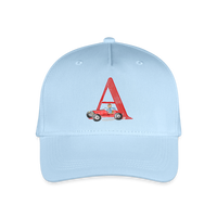 Kinder Snapback Cap personalisiert –  mit Anfangsbuchstaben "A" - Hellblau