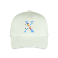 Kinder Snapback Cap personalisiert –  mit Anfangsbuchstaben "X" - Helles Mintgrün