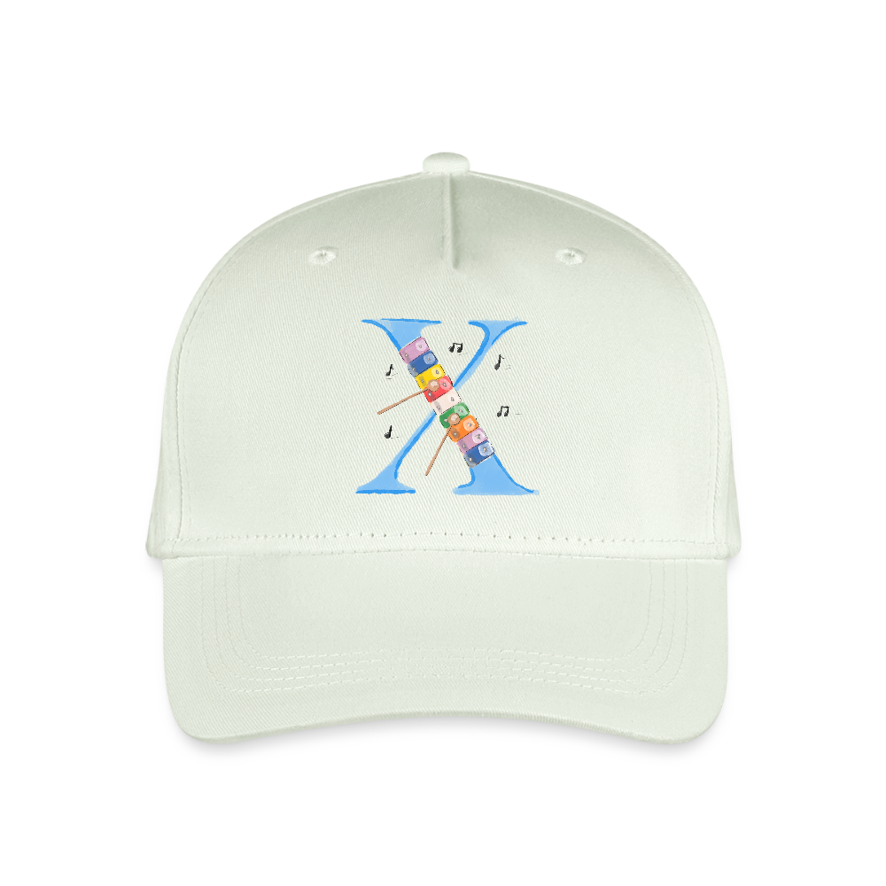 Kinder Snapback Cap personalisiert –  mit Anfangsbuchstaben "X" - Helles Mintgrün