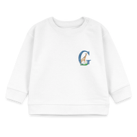 Baby Sweatshirt personalisiert – Bio-Baumwolle Buchstabe "G" - Weiß