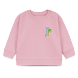 Baby Sweatshirt personalisiert – Bio-Baumwolle Buchstabe "I" - Hellrosa