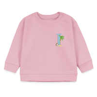 Baby Sweatshirt personalisiert – Bio-Baumwolle Buchstabe "I" - Hellrosa