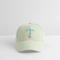 Kinder Snapback Cap personalisiert –  mit Anfangsbuchstaben "T" - Helles Mintgrün