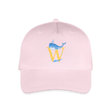 Kinder Snapback Cap personalisiert –  mit Anfangsbuchstaben "W" - Hellrosa