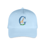 Kinder Snapback Cap personalisiert –  mit Anfangsbuchstaben "G" - Hellblau