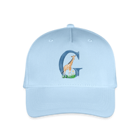 Kinder Snapback Cap personalisiert –  mit Anfangsbuchstaben "G" - Hellblau