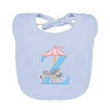 Baby Lätzchen personalisiert – Bio-Baumwolle mit Buchstabe "Z" 🌱🍼 - sky Blue
