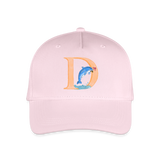 Kinder Snapback Cap personalisiert –  mit Anfangsbuchstaben "D" - Hellrosa