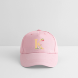 Kinder Snapback Cap personalisiert –  mit Anfangsbuchstaben "K" - Hellrosa