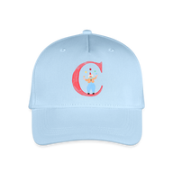 Kinder Snapback Cap personalisiert –  mit Anfangsbuchstaben "C" - Hellblau