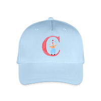 Kinder Snapback Cap personalisiert –  mit Anfangsbuchstaben "C" - Hellblau