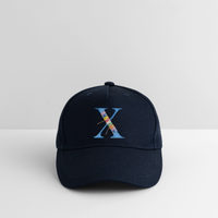 Kinder Snapback Cap personalisiert –  mit Anfangsbuchstaben "X" - Navy