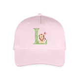 Kinder Snapback Cap personalisiert –  mit Anfangsbuchstaben "L" - Hellrosa