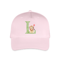Kinder Snapback Cap personalisiert –  mit Anfangsbuchstaben "L" - Hellrosa