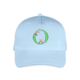 Kinder Snapback Cap personalisiert –  mit Anfangsbuchstaben "O" - Hellblau