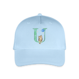 Kinder Snapback Cap personalisiert –  mit Anfangsbuchstaben "U" - Hellblau