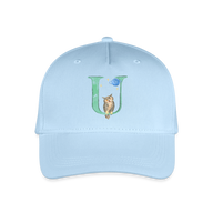 Kinder Snapback Cap personalisiert –  mit Anfangsbuchstaben "U" - Hellblau