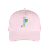Kinder Snapback Cap personalisiert –  mit Anfangsbuchstaben "I" - Hellrosa