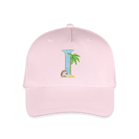 Kinder Snapback Cap personalisiert –  mit Anfangsbuchstaben "I" - Hellrosa