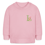 Baby Sweatshirt personalisiert – Bio-Baumwolle Buchstabe "L" - Hellrosa