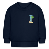 Baby Sweatshirt personalisiert – Bio-Baumwolle Buchstabe "I" - Navy