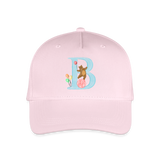 Kinder Snapback Cap personalisiert –  mit Anfangsbuchstaben "B" - Hellrosa