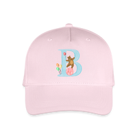 Kinder Snapback Cap personalisiert –  mit Anfangsbuchstaben "B" - Hellrosa